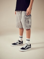 Grijs met graffiti - Denim cargoshort (3-16 jr) - Image 1 of 8