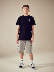 Grijs met graffiti - Denim cargoshort (3-16 jr) - Image 4 of 8