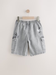 Grijs met graffiti - Denim cargoshort (3-16 jr) - Image 6 of 8