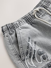 Grijs met graffiti - Denim cargoshort (3-16 jr) - Image 7 of 8