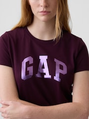 Gap Burgundy/Purple Logo Short Sleeve T-Shirt - Image 4 of 4