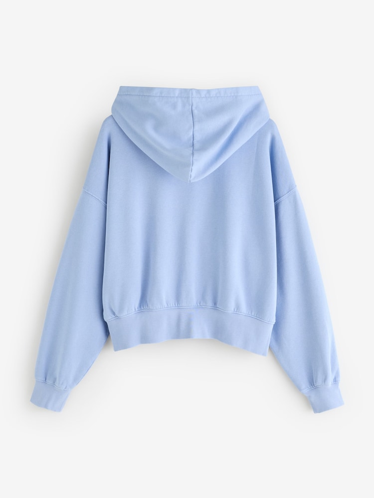 Gap Light Blue Vintage Soft Wedge Zip Hoodie - Image 2 of 4