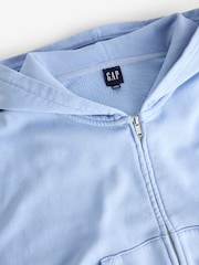 Gap Light Blue Vintage Soft Wedge Zip Hoodie - Image 3 of 4