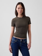 Gap Olive Brown CloseKnit Jersey Short Sleeve T-Shirt - Image 1 of 4