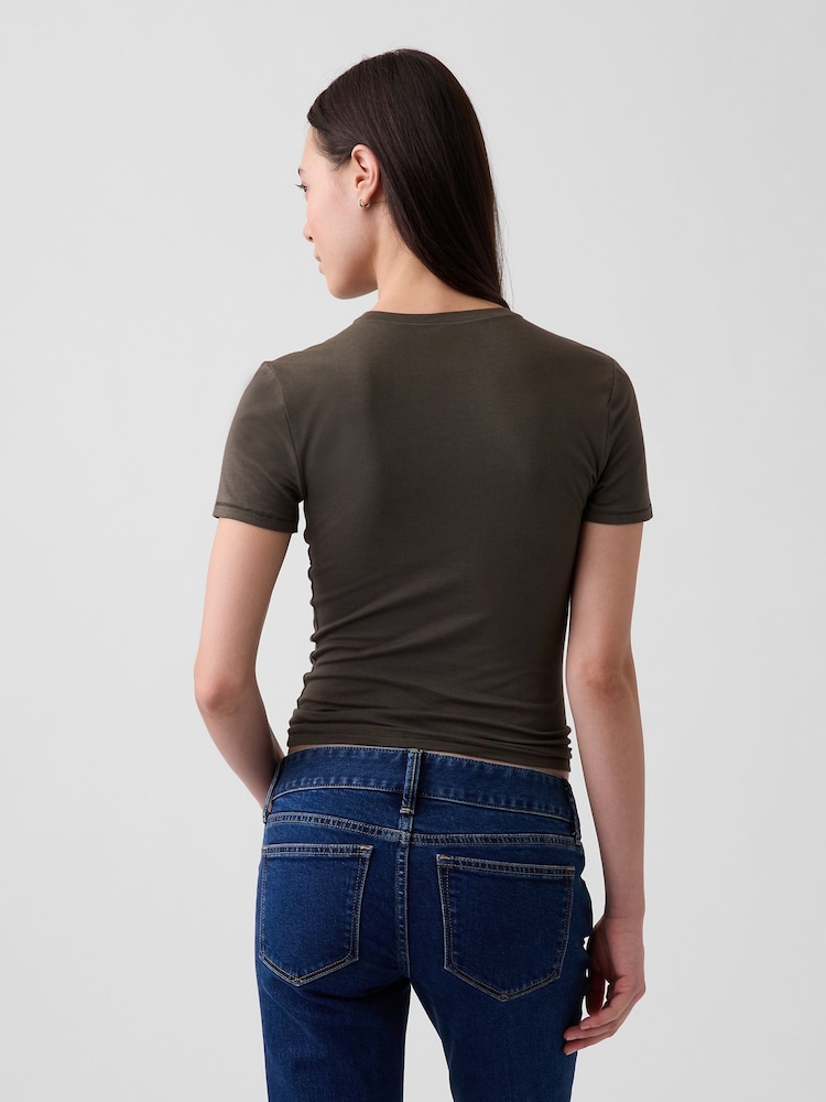 Gap Olive Brown CloseKnit Jersey Short Sleeve T-Shirt - Image 2 of 4