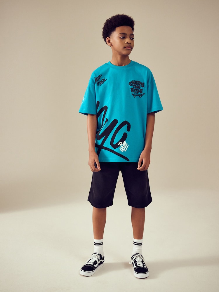 Black Bermuda Pull On Denim Shorts (3-16yrs) - Image 2 of 8