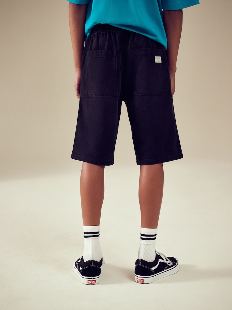 Black Bermuda Pull On Denim Shorts (3-16yrs) - Image 3 of 8