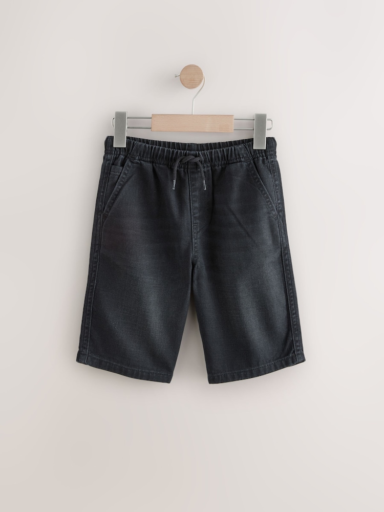 Black Bermuda Pull On Denim Shorts (3-16yrs) - Image 5 of 8