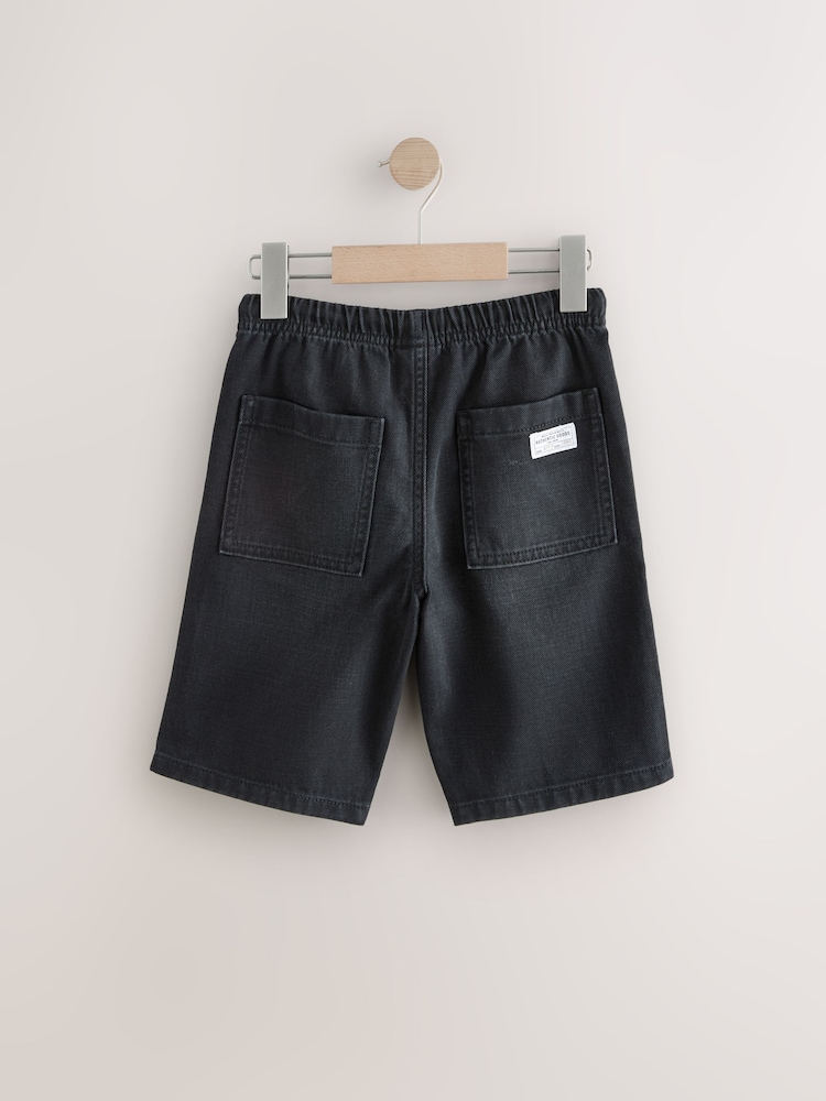Black Bermuda Pull On Denim Shorts (3-16yrs) - Image 6 of 8