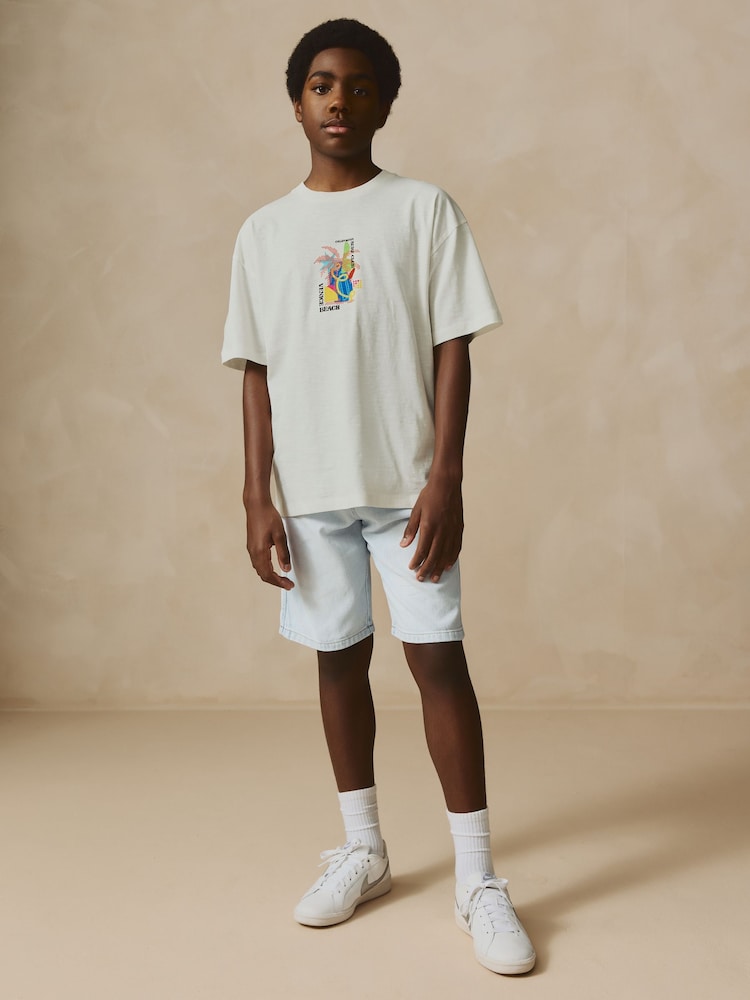 Bleach Bermuda Pull On Denim Shorts (3-16yrs) - Image 2 of 9