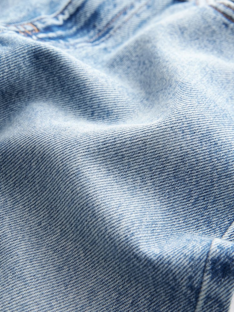 Mid Blue Long Line Jort Denim Shorts (3-16yrs) - Image 7 of 8