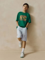 Bleach Distressed Wide Authentic Denim Shorts (3-16yrs) - Image 2 of 3