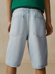 Bleach Distressed Wide Authentic Denim Shorts (3-16yrs) - Image 3 of 3