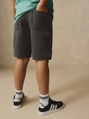 Black Wide Authentic Denim Shorts (3-16yrs) - Image 2 of 7