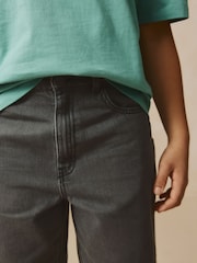 Black Wide Authentic Denim Shorts (3-16yrs) - Image 3 of 7