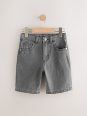Black Wide Authentic Denim Shorts (3-16yrs) - Image 4 of 7