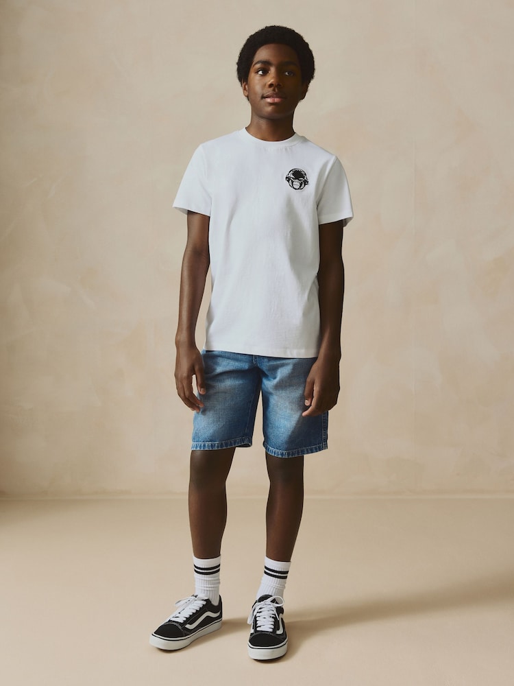 Mid Blue Bermuda Pull On Denim Shorts (3-16yrs) - Image 2 of 9