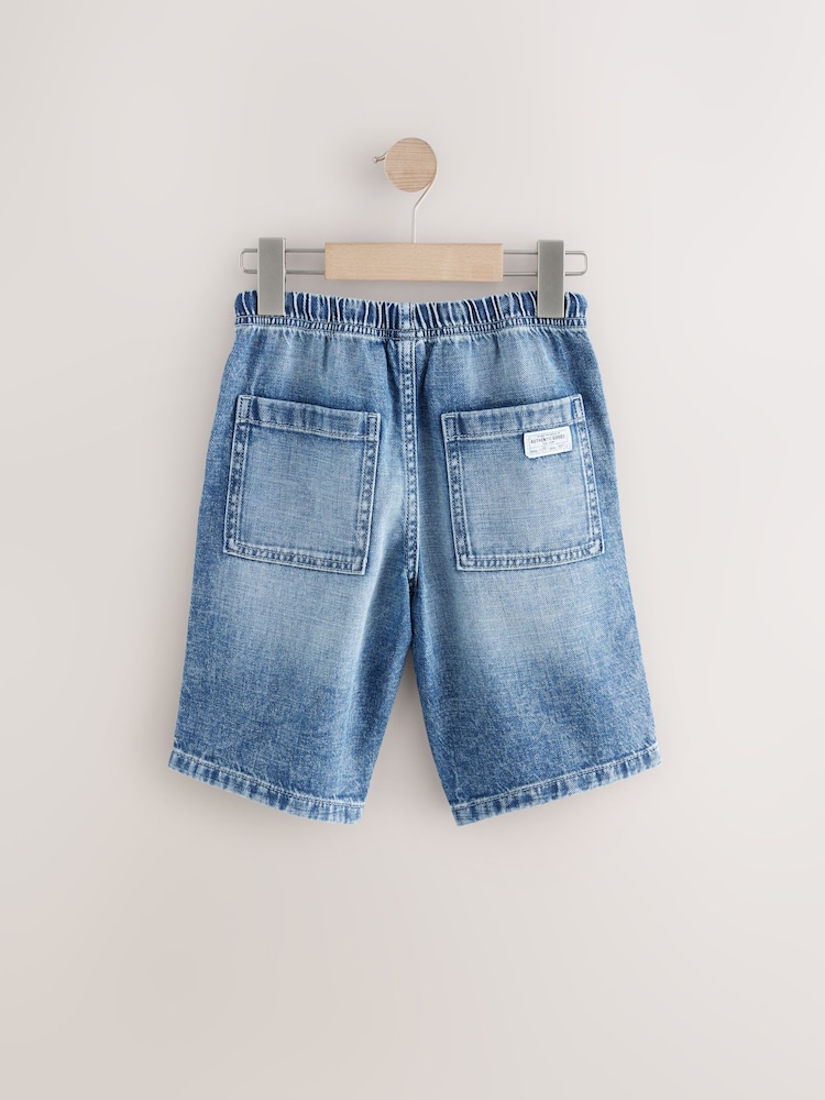 Buy Mid Blue Bermuda Pull On Denim Shorts (3-16yrs) from the Next