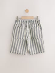 Blue Stripe Bermuda Pull On Denim Shorts (3-16yrs) - Image 6 of 8
