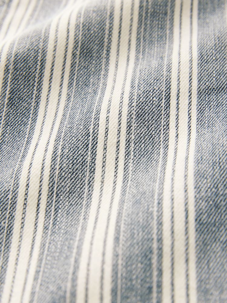 Blue Stripe Bermuda Pull On Denim Shorts (3-16yrs) - Image 8 of 8