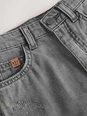 Black Distressed Wide Authentic Denim Shorts (3-16yrs) - Image 5 of 6