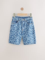 Blue Faces Wide Authentic Denim Shorts (3-16yrs) - Image 5 of 8
