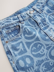 Blue Faces Wide Authentic Denim Shorts (3-16yrs) - Image 7 of 8