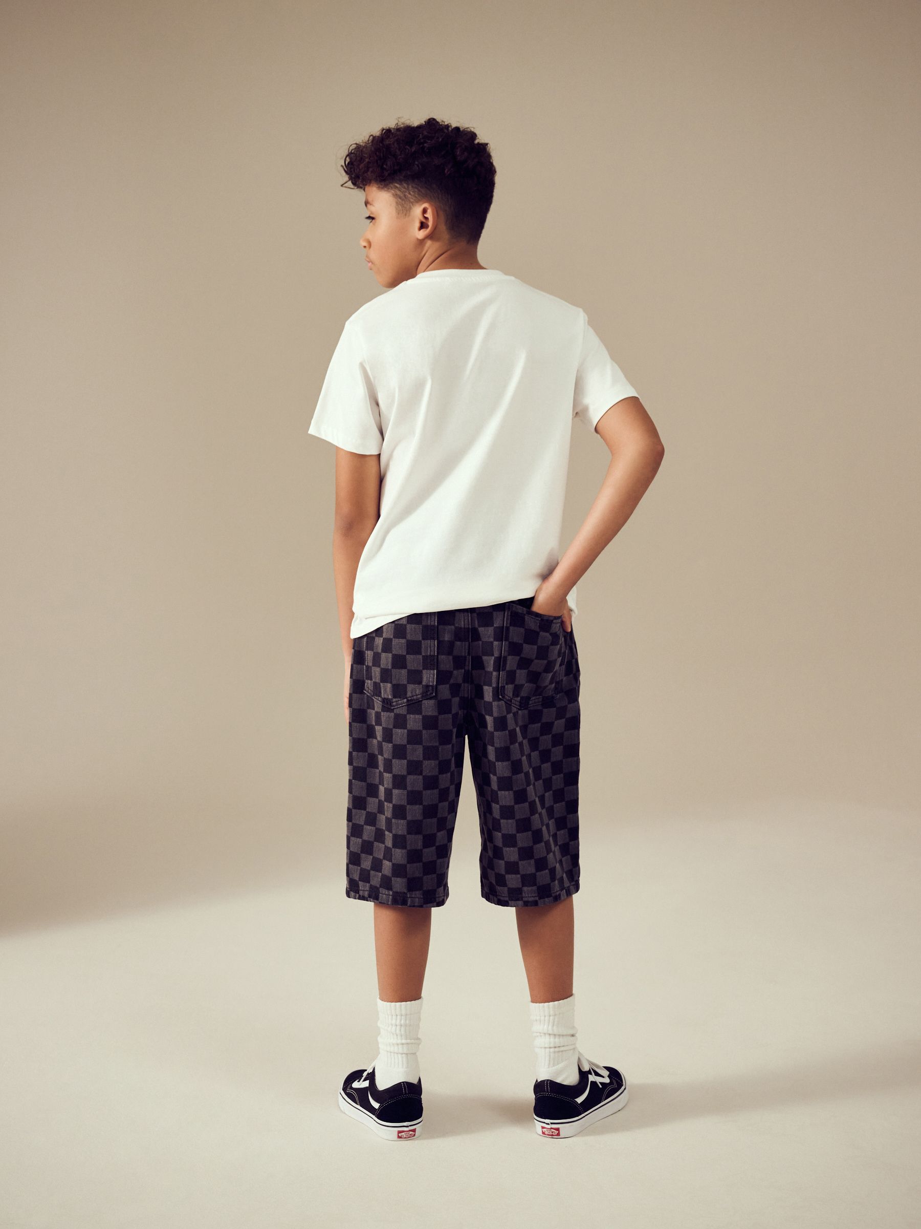【OJOS】 Reversible Plaid Track Shorts / Black OJOS | Reversible Plaid Track Shorts - Black