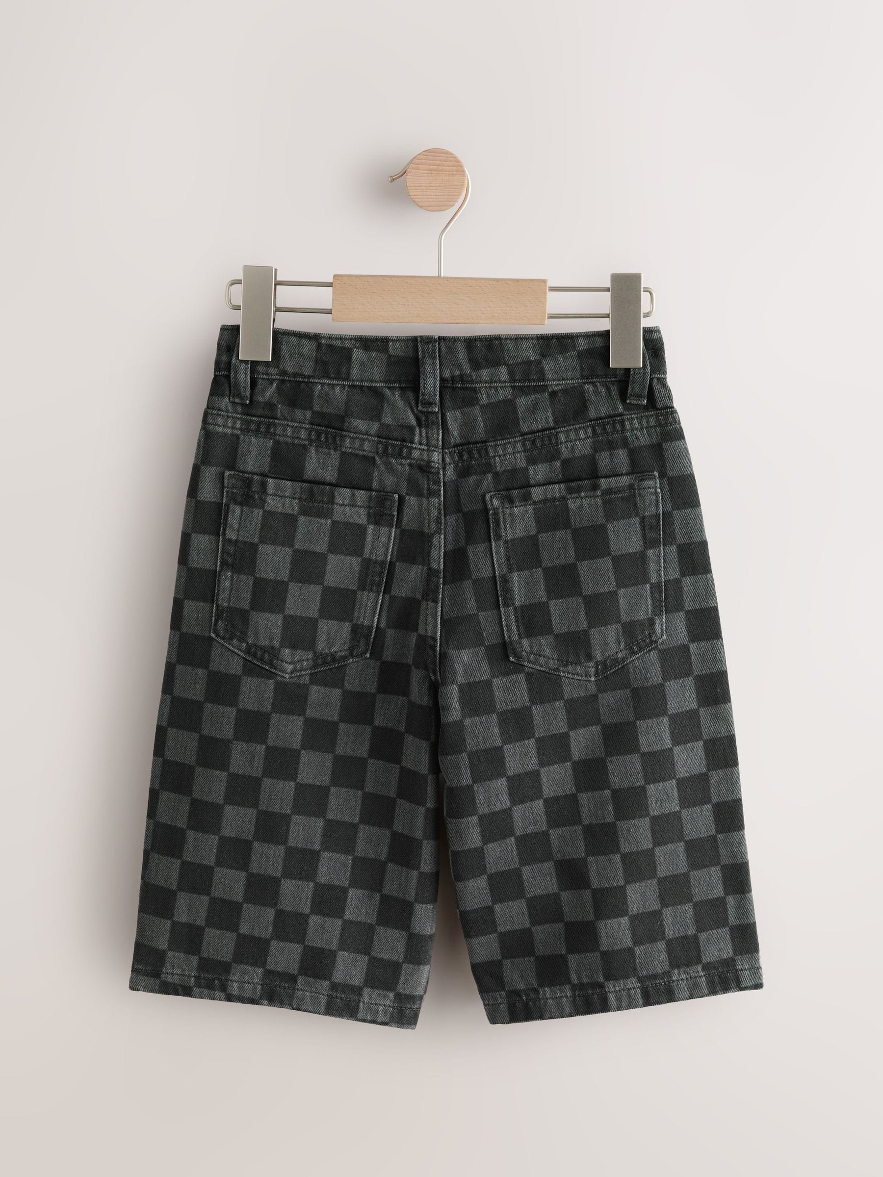 【massnoun】22SS★ CHECKERBOARD DOUBLE STITCH LEATHER SHORT MUSINSA | MASSNOUN Checkerboard double stitch leather short