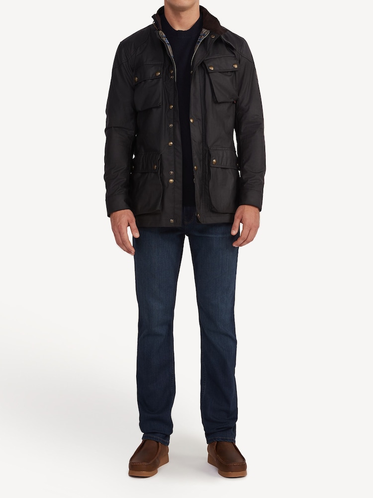 Buy Belstaff Black Wax Cotton Trialmaster Jacket from the Next UK