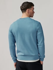 Синий - Lacoste классический флисовый свитшот - Изображение 2 из 4