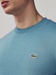 Синий - Lacoste классический флисовый свитшот - Изображение 3 из 4