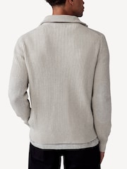 Belstaff Cream Stanley Quarter Zip Jumper - Image 2 of 6