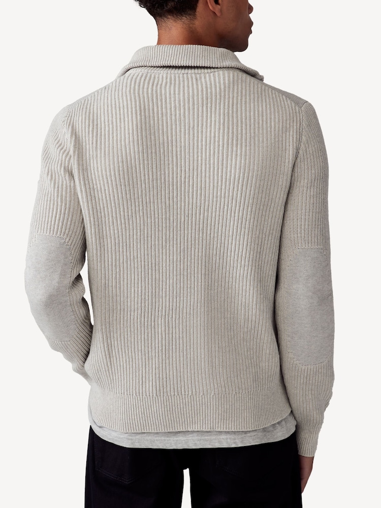 Belstaff Cream Stanley Quarter Zip Jumper - Image 2 of 6