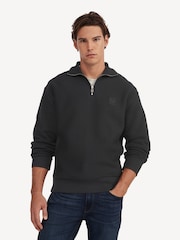 Belstaff Black Hockley Quarter Zip Sweatshirt - Image 1 of 5