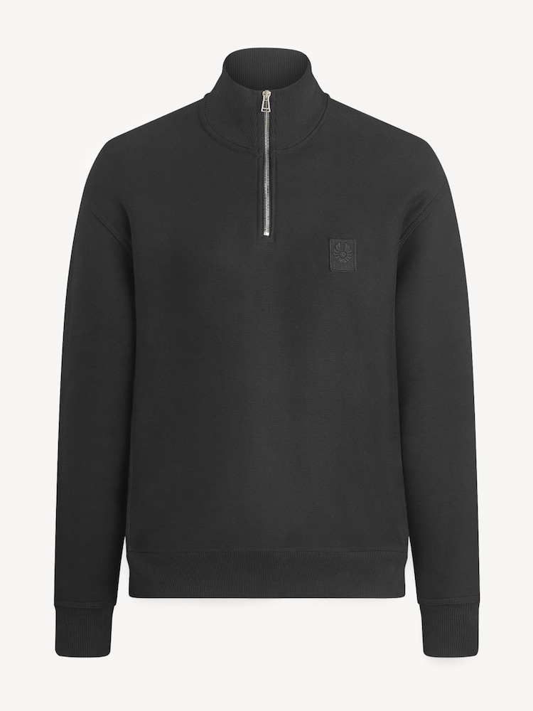 Belstaff Black Hockley Quarter Zip Sweatshirt - Image 5 of 5
