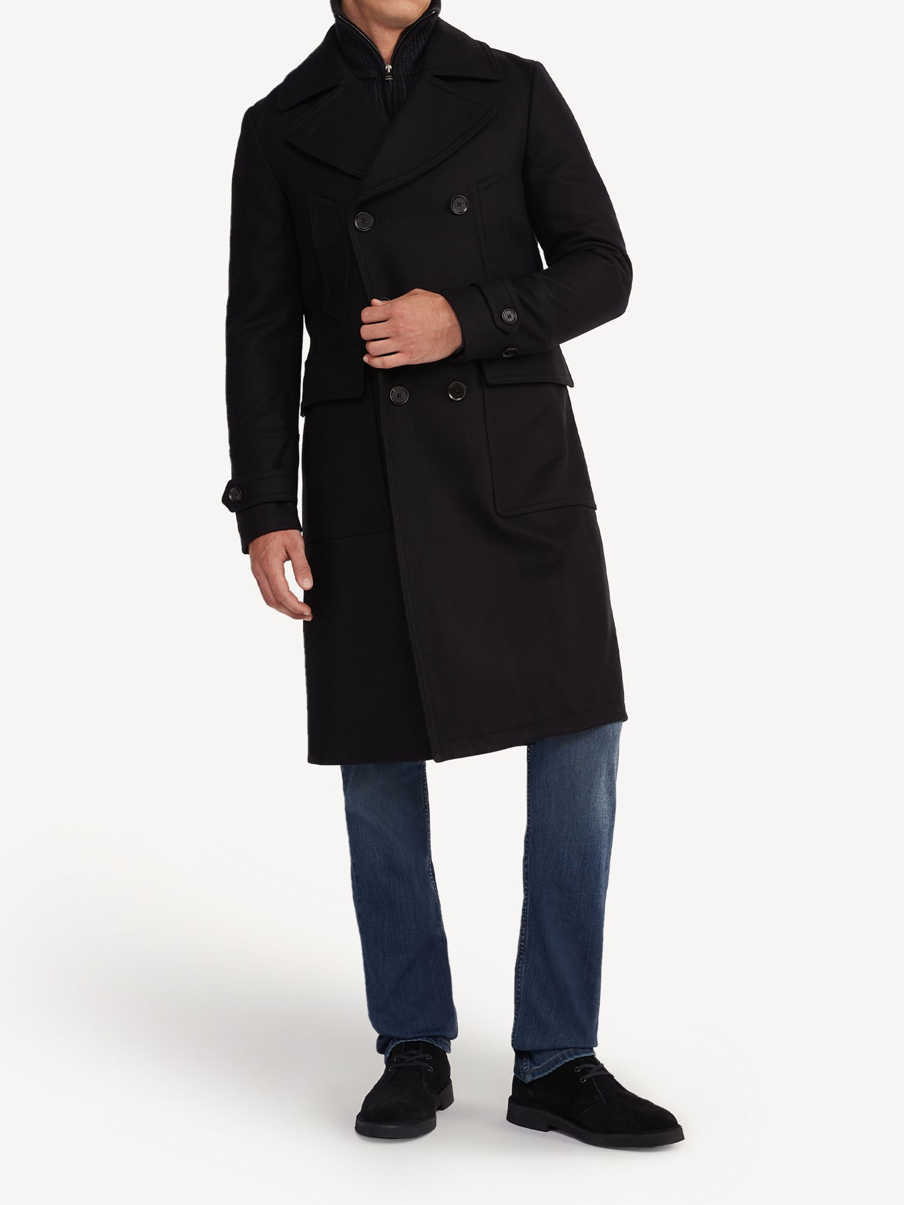 Buy Belstaff Black Milford Double Breasted Coat from the Next UK