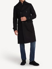 Belstaff Black Milford Double Breasted Coat - Image 3 of 7