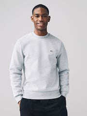 Серый - Lacoste классический флисовый свитшот - Изображение 1 из 5