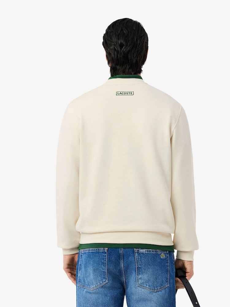 Lacoste Classic Fit Print and Embroidery Detail Sweatshirt - Image 2 of 8