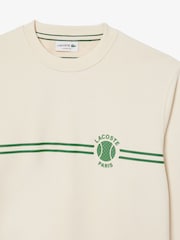 Lacoste Classic Fit Print and Embroidery Detail Sweatshirt - Image 6 of 8