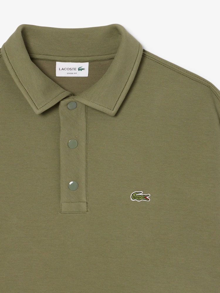 Lacoste Double Face Piqué Sweatshirt Polo Collar - Image 2 of 2 Lacoste Double Face Piqué Sweatshirt Polo Collar - Image 2 of 2