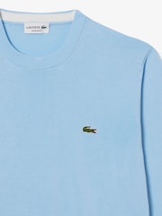 modra - Lacoste 100% Bombažni okrogel ovratnik; z okroglim ovratnikom pulover - Slika 5 iz 5