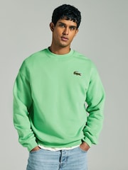 Lacoste Loose Fit Croc Signature Fleece Sweatshirt - Image 1 of 5