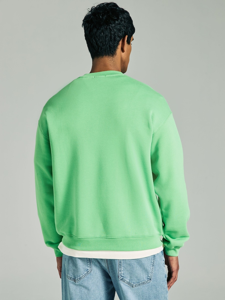 Lacoste Loose Fit Croc Signature Fleece Sweatshirt - Image 2 of 5