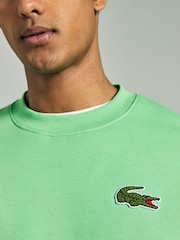Lacoste Loose Fit Croc Signature Fleece Sweatshirt - Image 3 of 5