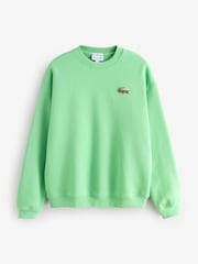 Lacoste Loose Fit Croc Signature Fleece Sweatshirt - Image 4 of 5