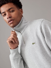 Lacoste Regular Fit Quarter Zip Neck 100% Cotton Sweatshirt - Image 3 of 5