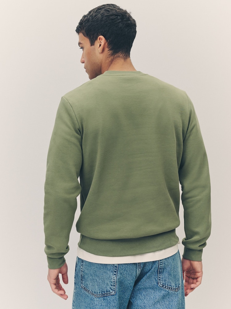 Lacoste Classic Fit Brushed Fleece Sweatshirt - Image 2 of 6 Lacoste Classic Fit Brushed Fleece Sweatshirt - Image 2 of 6