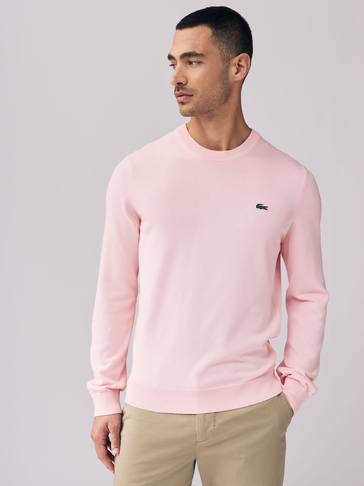 Rosa - Lacoste Cotton Crew Neck Sweater - Imagen 1 de 1 Rosa - Lacoste Cotton Crew Neck Sweater - Imagen 1 de 1